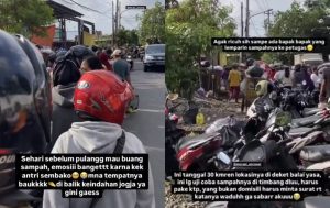 Video Viral! Warga Yogyakarta Rela Antre Demi Membuang Sampah
