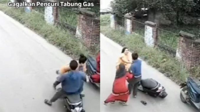 Emak Gagalkan Maling Tabung Gas di Bogor