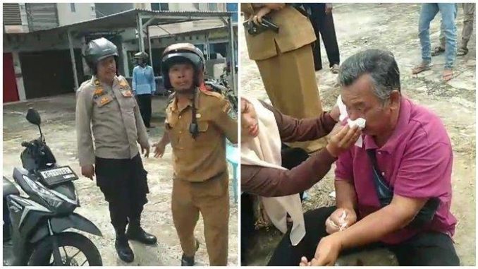 Oknum Polisi di Prabumulih Tendang Wajah Pengendara Motor hingga Berdarah,