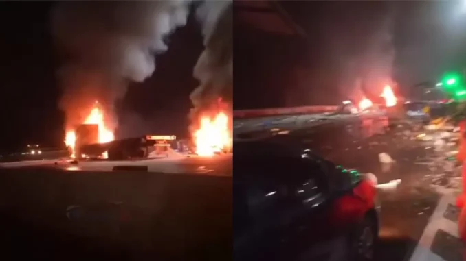 Kecelakaan Beruntun di Gerbang Tol Ciawi