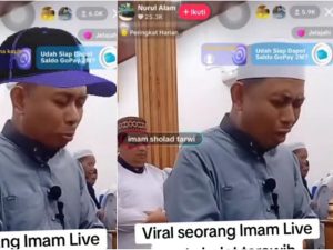 Viral Video Imam Salat Tarawih Berjamaah Sambil Live Streaming TikTok