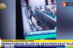 Viral Pria Mabuk Tusuk Imam Masjid Pakai Sajam di Samarinda