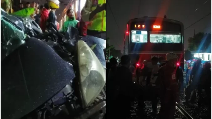 KRL Tabrak Mobil di Cilebut Bogor,