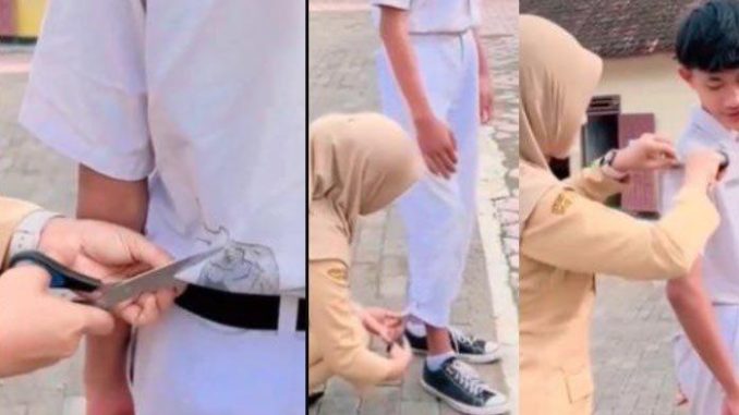 Viral Guru Ini Gunting Baju Seragam Siswa Gegara Tak Sesuai Aturan