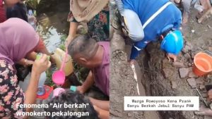 Viral Warga Pekalongan Berebut Air Berkah, Ternyata Pipa PDAM Bocor