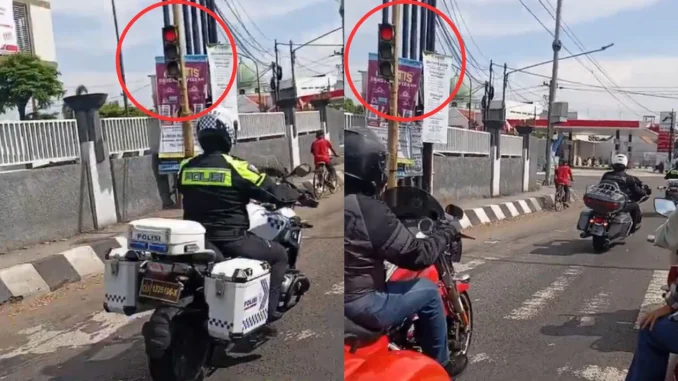 Viral Rombongan Moge Terobos Lampu Merah di Sragen