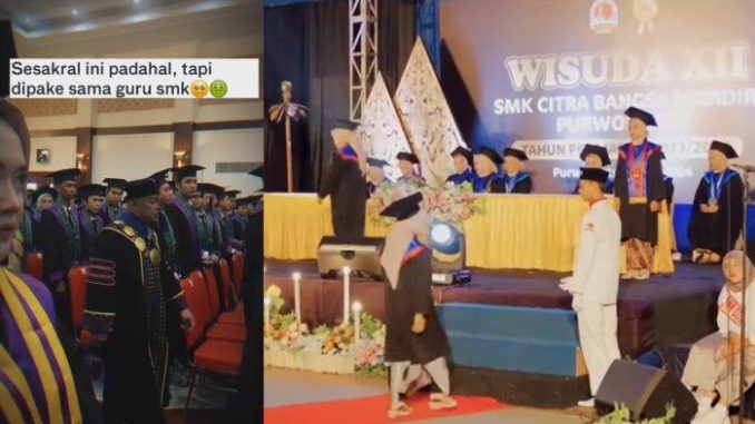 Viral Wisuda SMK di Purwokerto Mirip Kelulusan Universitas