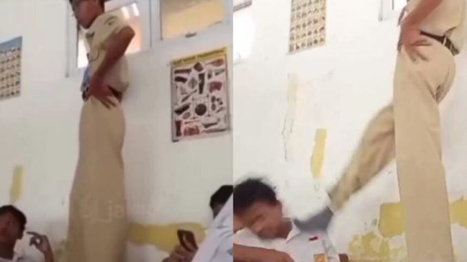 Viral Guru Tendang Kepala Siswa SMP di Demak