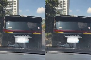 Ditabrak dari Belakang, Pengemudi Denza Mundur Tabrakan Kembali Mobil Penabraknnya
