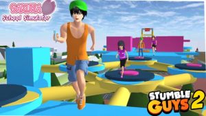 Cara Buat Game Mirip Stumble Guys di Sakura School Simulator