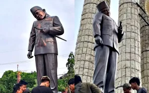 Viral Patung Bung Karno di Alun-alun Indramayu Rusak