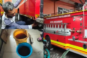 Viral Solar Mobil DInas Damkar Makassar Dicuri